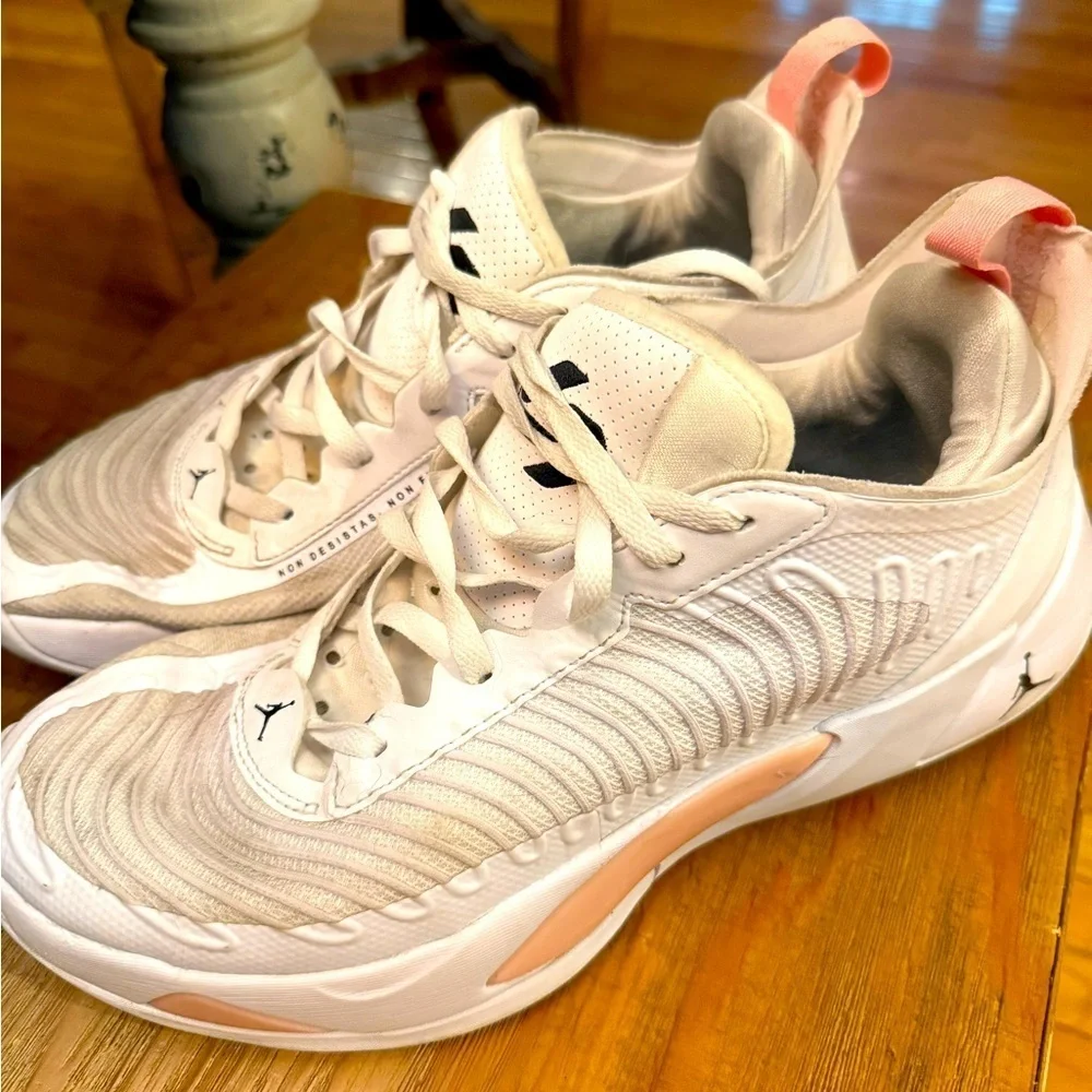 Jordan Luka 1 My Dawgs White Sneakers Subtle Pink Accents 10.5